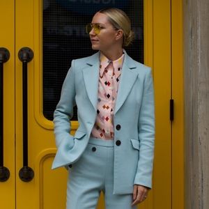 Halogen x Atlantic Pacific Pink Diamonds Blouse